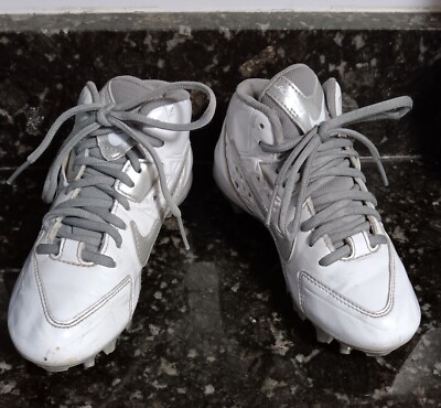 Nike Speedlax 4 Size 3Y White Lacrosse Cleats Great Condition 