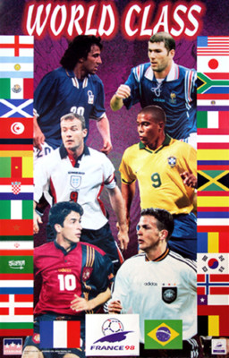 World Cup Soccer 1998 SUPERSTARS 22x34 Poster - Del Piero, Ronaldo