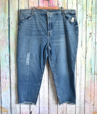 Women's Old Navy Extra High-Waisted Sky-Hi Straight Cut-Off Jeans 28 Lindy NWT