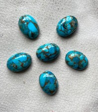  WHOLESALE BLUE COPPER TURQUOISE CABOCHON OVAL SHAPE LOOSE GEMSTONE