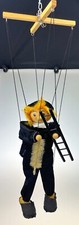 17  Marionette Chimney Sweep Puppet Art Doll Yellow Hair Toy
