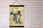 Star Wars Main Theme Sheet Music Art Print, Black Wood Framed Canvas Print