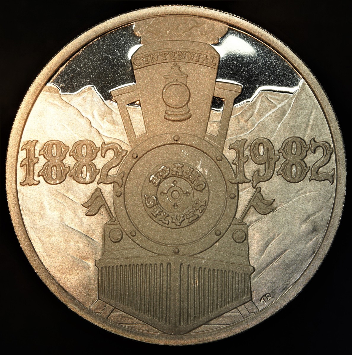 1882 1982 Picatello Indians Idaho Train Locomotive 1oz 999 Silver