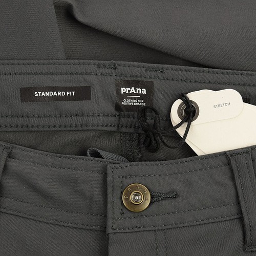 PRANA Womens Shadow Gray Stretch ZION Mid Rise Pant 8 32 NWT - Picture 3 of 3