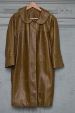 Chloe Vintage Green Leather Coat Size 38 / Uk 10