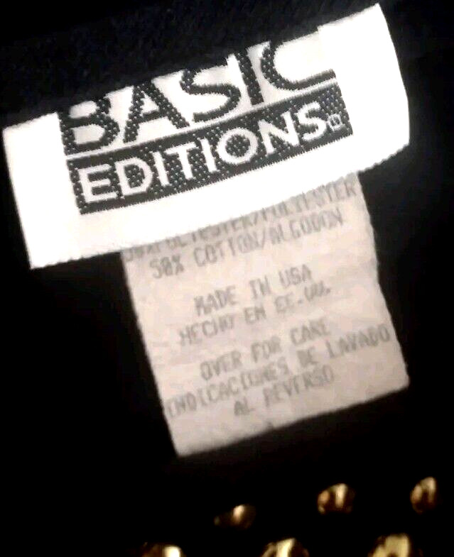 Basic Editions Black One Size Polyester - Cotton … - image 3