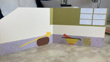Matcha Japanese Tea Ceremony Screen Paper Art in Box Sado