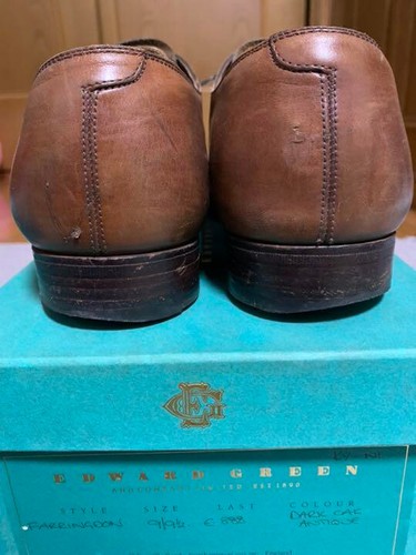 Edward Green Men's Leather Straight Tip Shoes Brown UK9 US9.5 EU43.5 E888 JPN - Picture 11 of 18