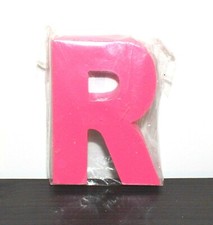 Wooden Wood Letter R Pink Alphabet Word Party Home Decor Bin1 