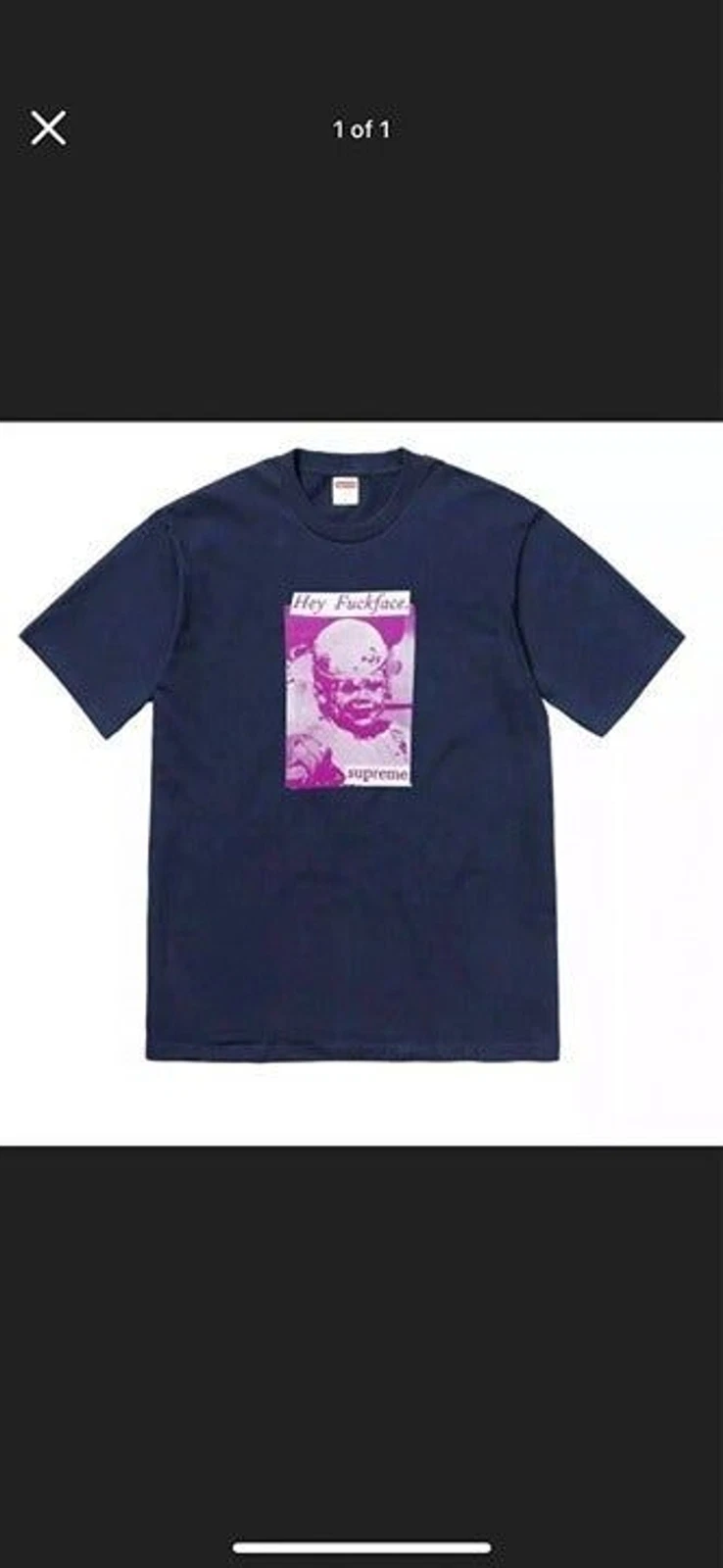 Rare T shirt Supreme Navy 