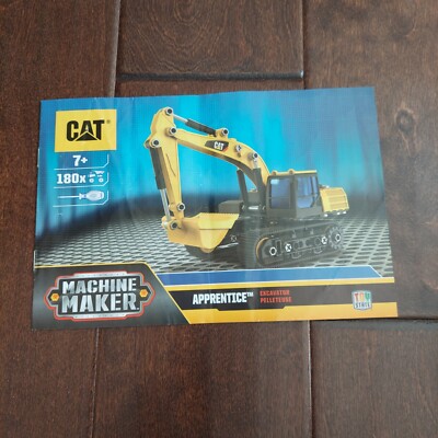 Cat Machine Maker Apprentice Excavator Pelleteuse Manual Booklet ONLY