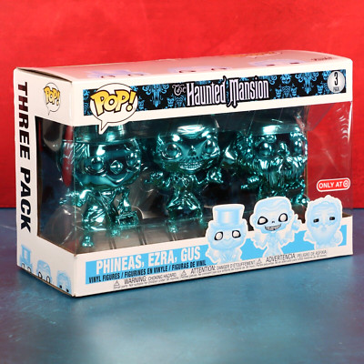 Funko Pop Haunted Mansion Phineas Ezra Gus 3-Pack Disney Target Exclusive Sealed