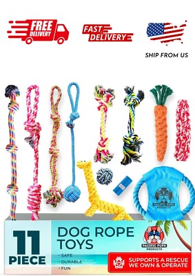 Dog Rope Toys for Small & Medium Dogs Dog Toy Pack of 11 Puppy Teething Toys