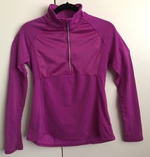 Women's Champion C9 Duo Dry 1/4 zip Pullover Pink-Purple Small /P Thumb Holes