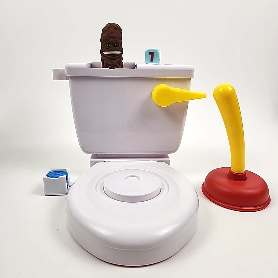 Flushin' Frenzy Mattel Games 2018 Juego para niños Juego familiar Caca Émbolo Inodoro Foto 2 de 4