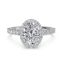 1.30 Ct Princess Moissanite Engagement Wedding Ring 14K Solid White Gold Size 7