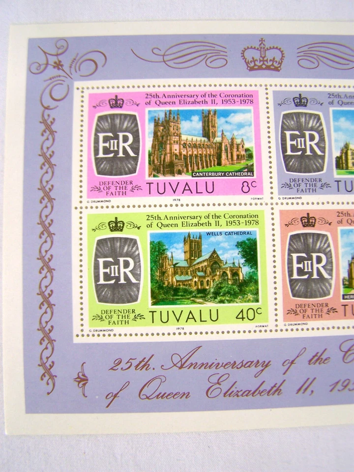 25th Anniversary of the Coronation of Queen Elizabeth II 1953-1978 Tuvalu Stamps - Image 4 of 4