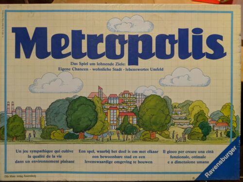 Ravensburger Metropolis, von 1984, Spiel für Stadtplaner, sehr guter Zustand  - Bild 1 von 2