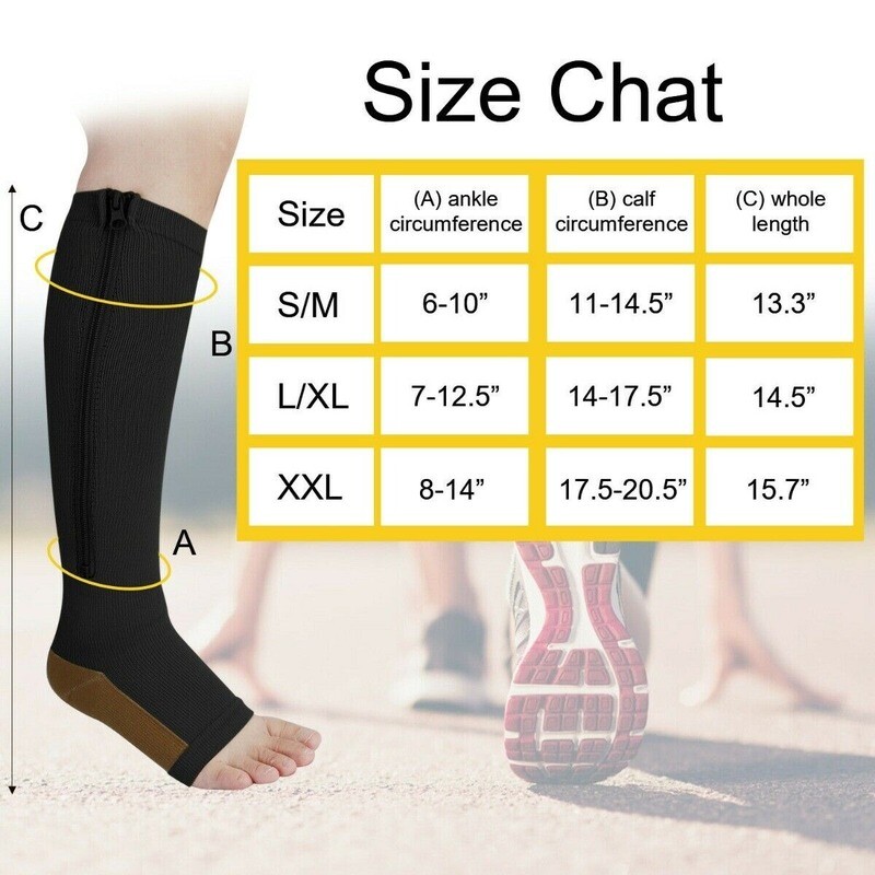 3 Pairs Of 20-30mmHg Compression Socks – Knee-High Support For Men & Women, Unisex S-XXL