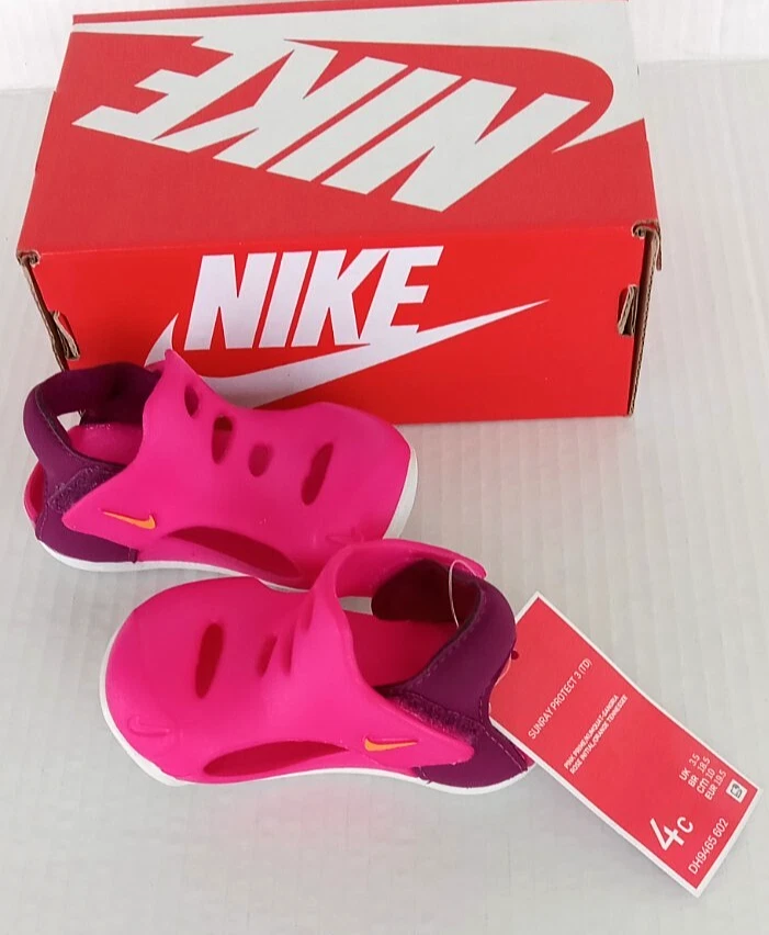 Talla 4c Nike Sunray Protect 3 Sandalias/Niños Rosa Prime Sangría Zapatos Nuevos En Caja Foto 3 de 4