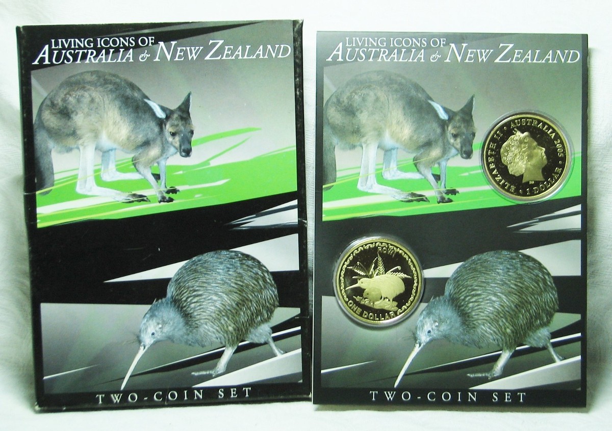 AUSTRALIA AND NEW ZEALAND.2005 LIVING ICONS2 COIN SET | eBay