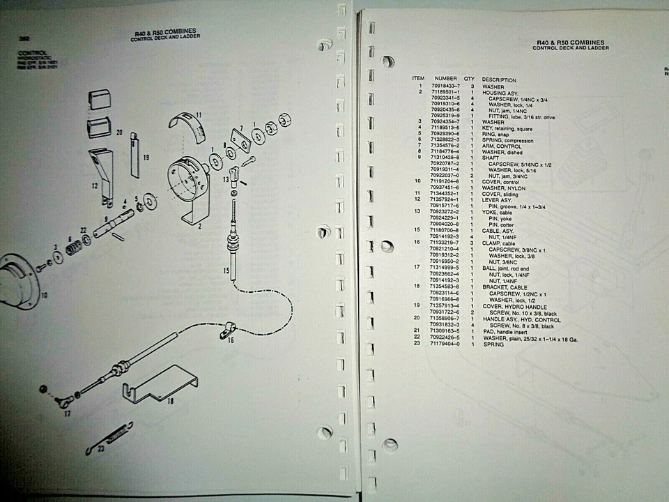 Gleaner R40 & R50 Combine Parts Catalog Manual Book 1/91 OEM ac deutz allis - Image 2 of 3
