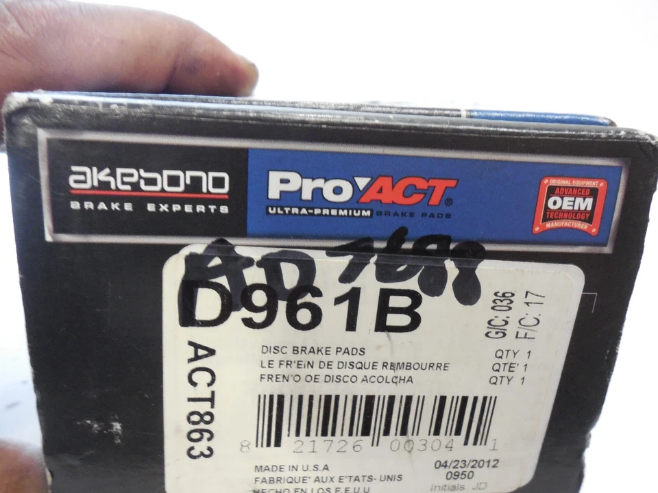 Керамические тормозные колодки PRO-ACT ULTRA PREMIUM ACT863 подходят для 98–10 Hyun/Kia-Amanti/Azra - Изображение 3 из 4