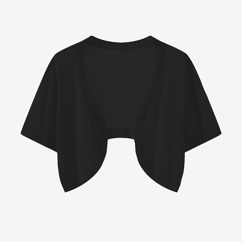 Women Short-sleeved Cropped Cardigan Thin Ice Silk Knit Shawl Shirt Blouse Chic - Picture 4 of 14
