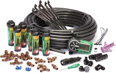 Rain Bird 32ETI Automatic Lawn Sprinkler Kit - In-Ground, Weather-Resistant