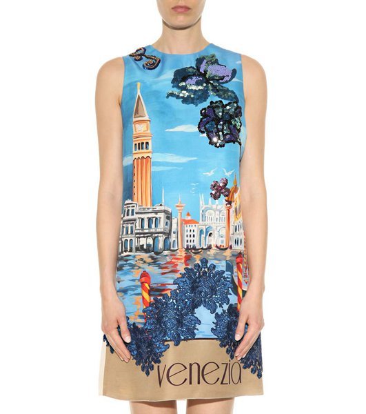 DOLCE&GABBANA ミドル丈 シルクインナードレス サイズ38 ブラックのウィメンズ ミディドレス フローラルレース
