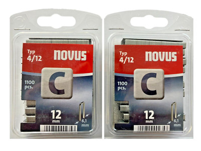 2x 1100 Tackerklammern Novus Typ C 12mm 12 x 6,1 mm Heftklammern # 042-0389