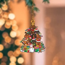 Dachshund light Christmas Ornament, dog lover tree Christmas Ornament decor