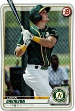 Logan Davidson Oakland A's 2020 Bowman Prospect Card