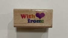 Rubber Stamp With Love From Heart L