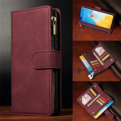 Für Huawei P30 P20 P40 Lite Honor 10 20 Leder Kartenhalter HandyHülle Etui Folio