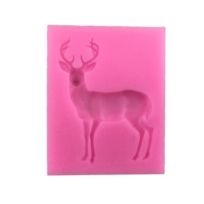 Hirsch Elch 3D Hirsch Silikon Fondant Schokolade Gummi Paste Form Rosa
