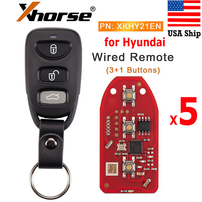 5pc x XHORSE XKHY21EN Universal Remote Key 3+1 Button for VVDI Key Tool/MAX Pro