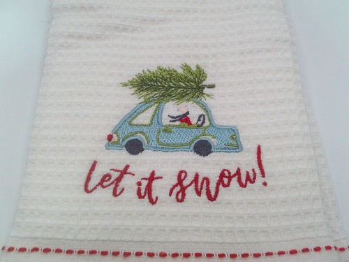 Coronet Home Kitchen Towels 'Let it Snow' Set of 2 New - Picture 2 of 6