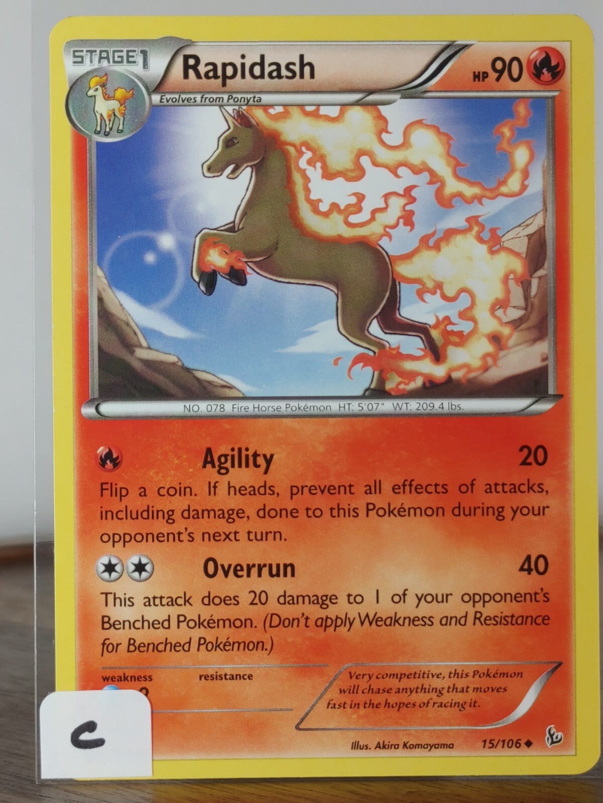 Rapidash - Flashfire - singles - 15/106 - Pokemon TCG