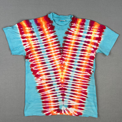 VTG Blank Tie Dye T Shirt Fits Small Stedman Super Hi-Cru 1980s Cotton USA