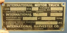 1953 1954 1955 Era International R182 Truck Body Tag Original R Series Rat Rod 1953 1954 1955 Era International R182 Truck Body Tag Original R Series Rat Rod