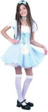 Alice Cotton Dress Wonderland Fairy Tale Fancy Dress Up Halloween Child Costume