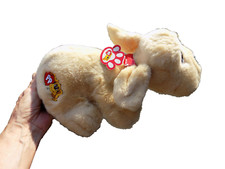 Vtg Pound Puppies Plush Dog Pick-Me Pups Moves Barks 12" Tan Red Collar 2004 FUN