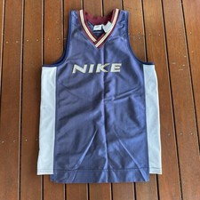 Vintage Nike Size S Basketball Jersey Singlet Navy Mens Casual