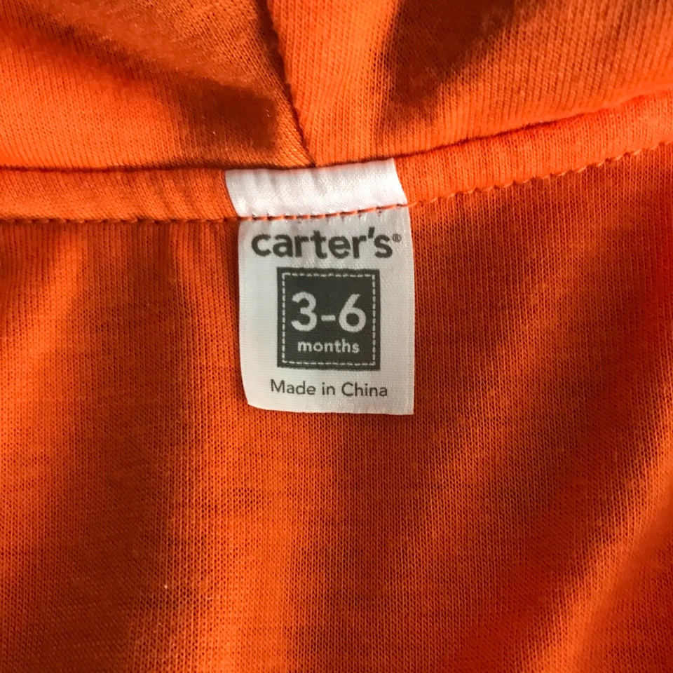 Chaqueta Carters Bebé Niños 3M 6M Tigre Unisex Vellón Cremallera Capucha Cola Disfraz Foto 2 de 4