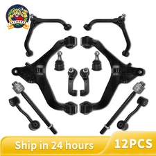 Front Upper Lower Control Arms Tierods Sway Bar Links for 2002-2004 Jeep Liberty