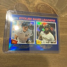 2026 Topps Heritage Caballero/Cruz - Stolen Base Leaders - Blue Chrome 001/150