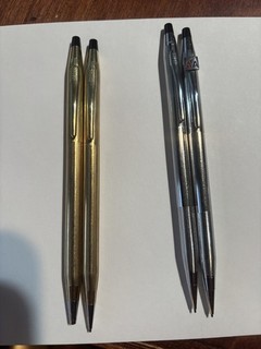 3 Cross Pencils & 1 Cross Pen 2 Gold 10kt & 2 Silver (color)