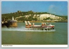 Hovercraft Mountbatte at port of Dover, Kent, England postcard
