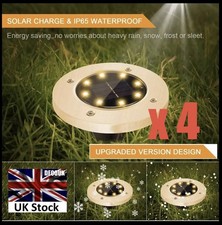 Solar Powered LED Underground Spot Lights Garden Outdoor Waterproof Yard Lamp X4